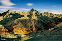 an image of a mountain range at night