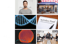 a collage of different pictures of business people - stock image
